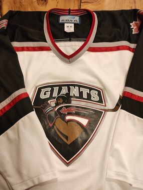 Bauer Giants White Black Red Hockey Jersey